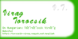 virag torocsik business card